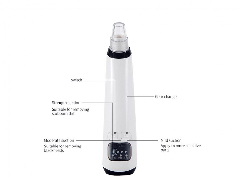 Συσκευή καθαρισμού προσώπου για Μαύρα Στίγματα, 17x4.2x3.6 cm, Blackhead Remover