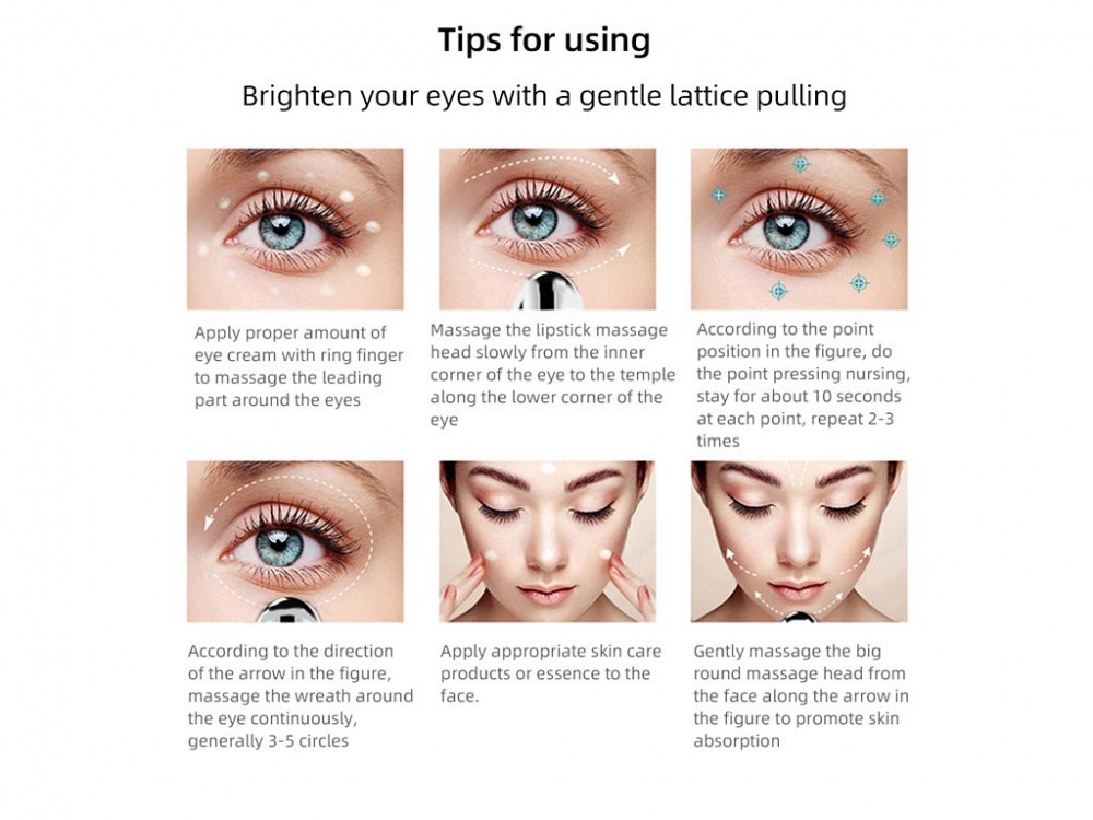 Συσκευή για Μασάζ Προσώπου με Led φωτισμό και δόνηση