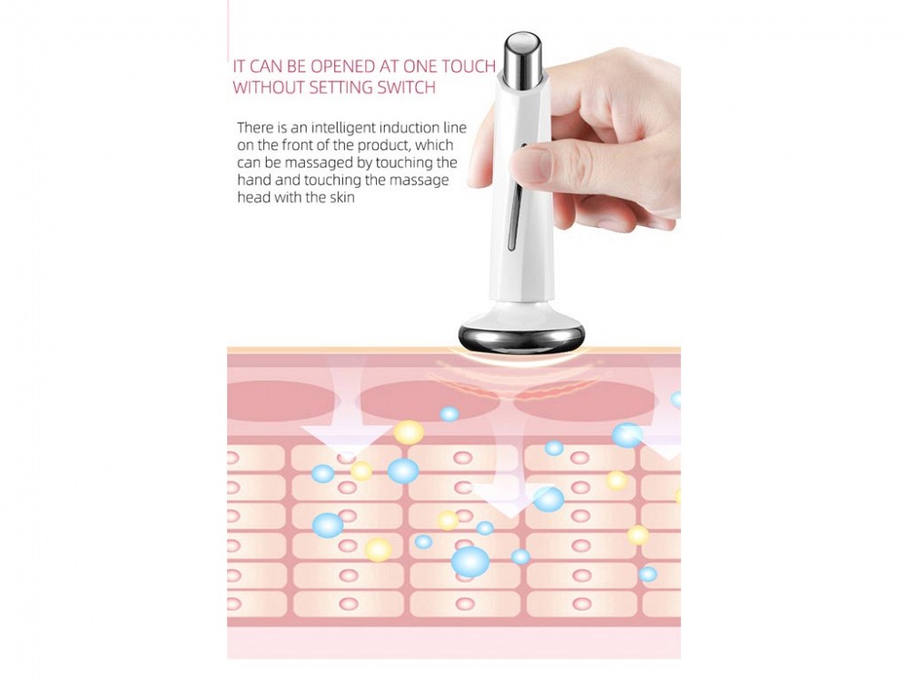 Συσκευή για Μασάζ Προσώπου με Led φωτισμό και δόνηση