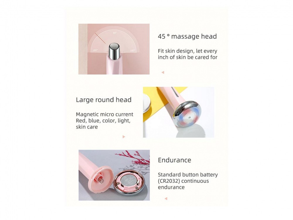 Συσκευή για Μασάζ Προσώπου με Led φωτισμό και δόνηση